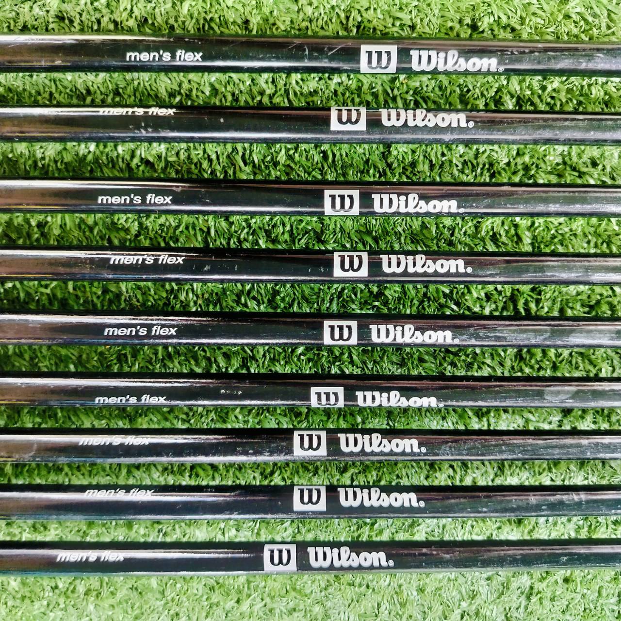 ชุดเหล็ก WILSON X-31 MUSCLE BACK TECNOLOGY ก้าน MEN'S FLEX ของผู้ชาย มีตั้งแต่เหล็ก 3 - 9 PW SW ครบๆ ใบ CAVITY ตีง่ายมาก ไม้กอล์ฟมือสอง ของแท้ By NakaraLuxurious