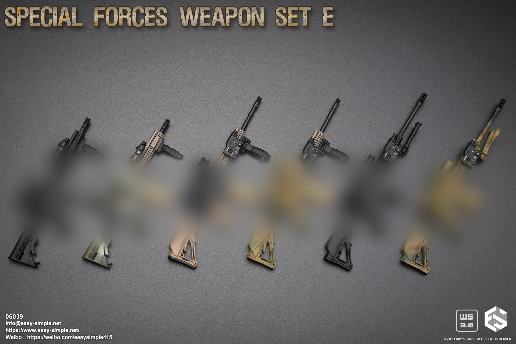 [สั่งจอง] Easy&Simple 06039 1/6 Scale Special Forces Weapon Set