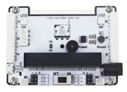 บอร์ดเสริม micro:bit ขับมอเตอร์ เซอร์โว มีเซนเซอร์เสียง ลำโพง LED RGB ในตัว micro:bit expansion board (ไม่รวม Micro:bit)