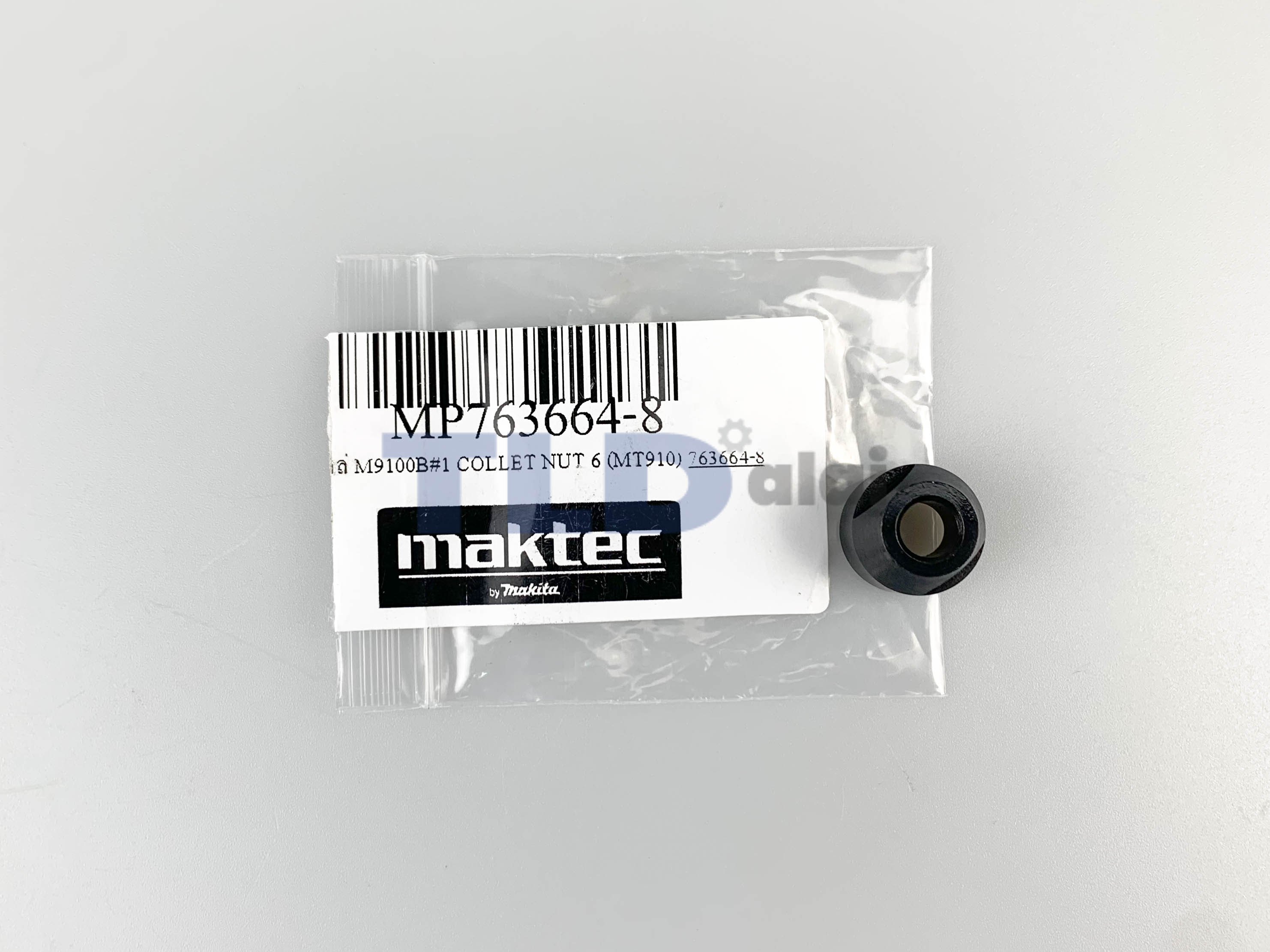 น็อตยึดปลาย (แท้) หินเจียรคอยาว Makita มากีต้า รุ่น GD0600, GD0601, M9100B #F6 - Maktec มาคเทค รุ่น MT910 (763664-8) (อะไหล่แท้ 100%)