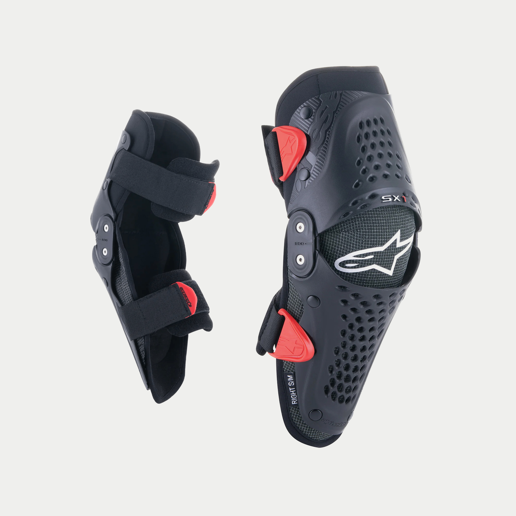 การ์ดเข่าเด็ก Alpinestars SX-1 Youth Knee Protector - Black/Red