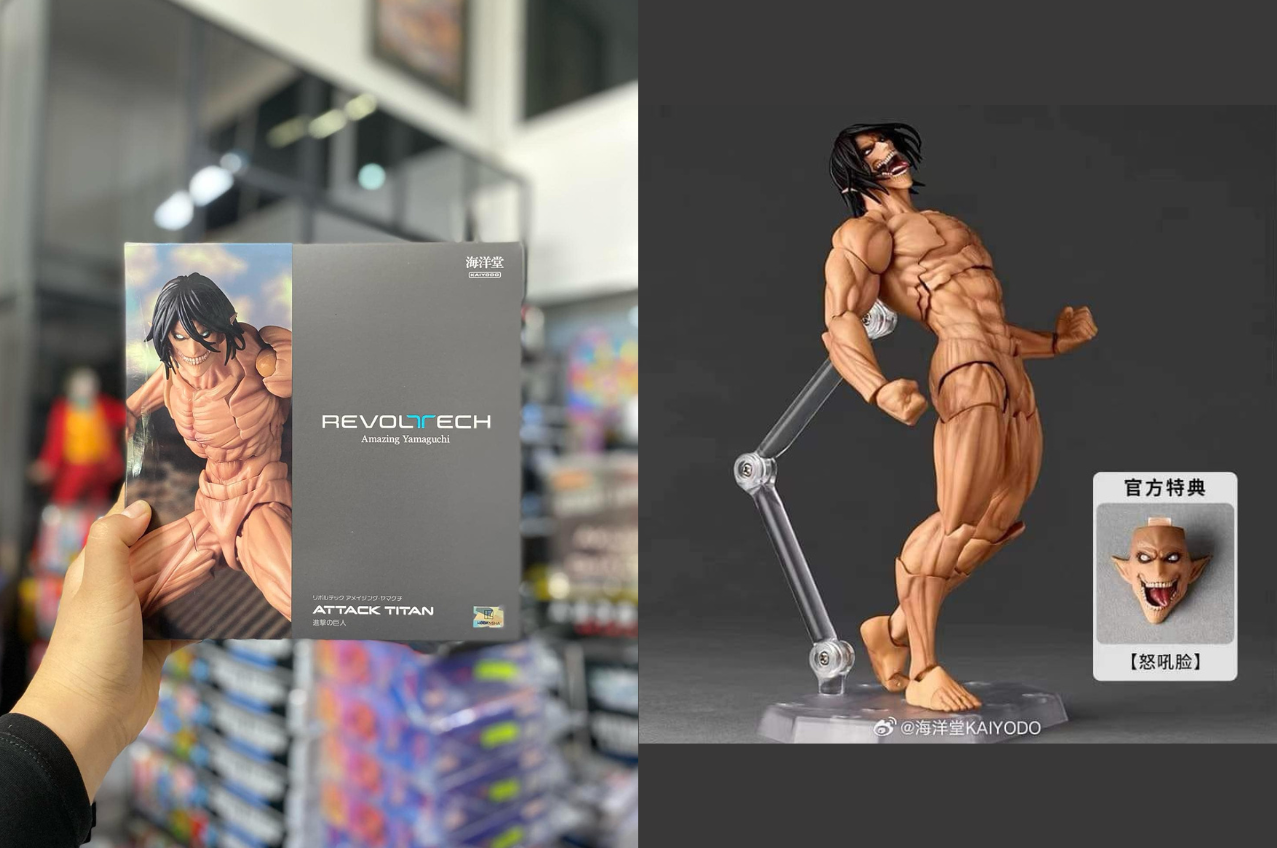[พร้อมส่ง]Kaiyodo : Revoltech Amazing Yamaguchi - Attack on Titan Eren Yeager (อัพเกรด Bonus Ver. แถมหน้าโบนัส)