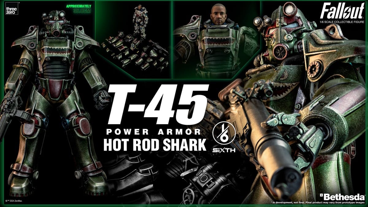 [พร้อมส่ง]Threezero 3Z07740W0 1/6 : Fallout T-45 Hot Rod Shark Power Armor