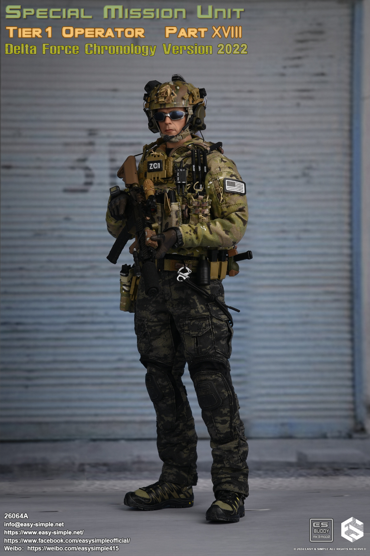 [พร้อมส่ง] Easy&Simple 26064A 1/6 : SMU Tier1 Operator Part XVIII Delta Force Chronology Version 2022