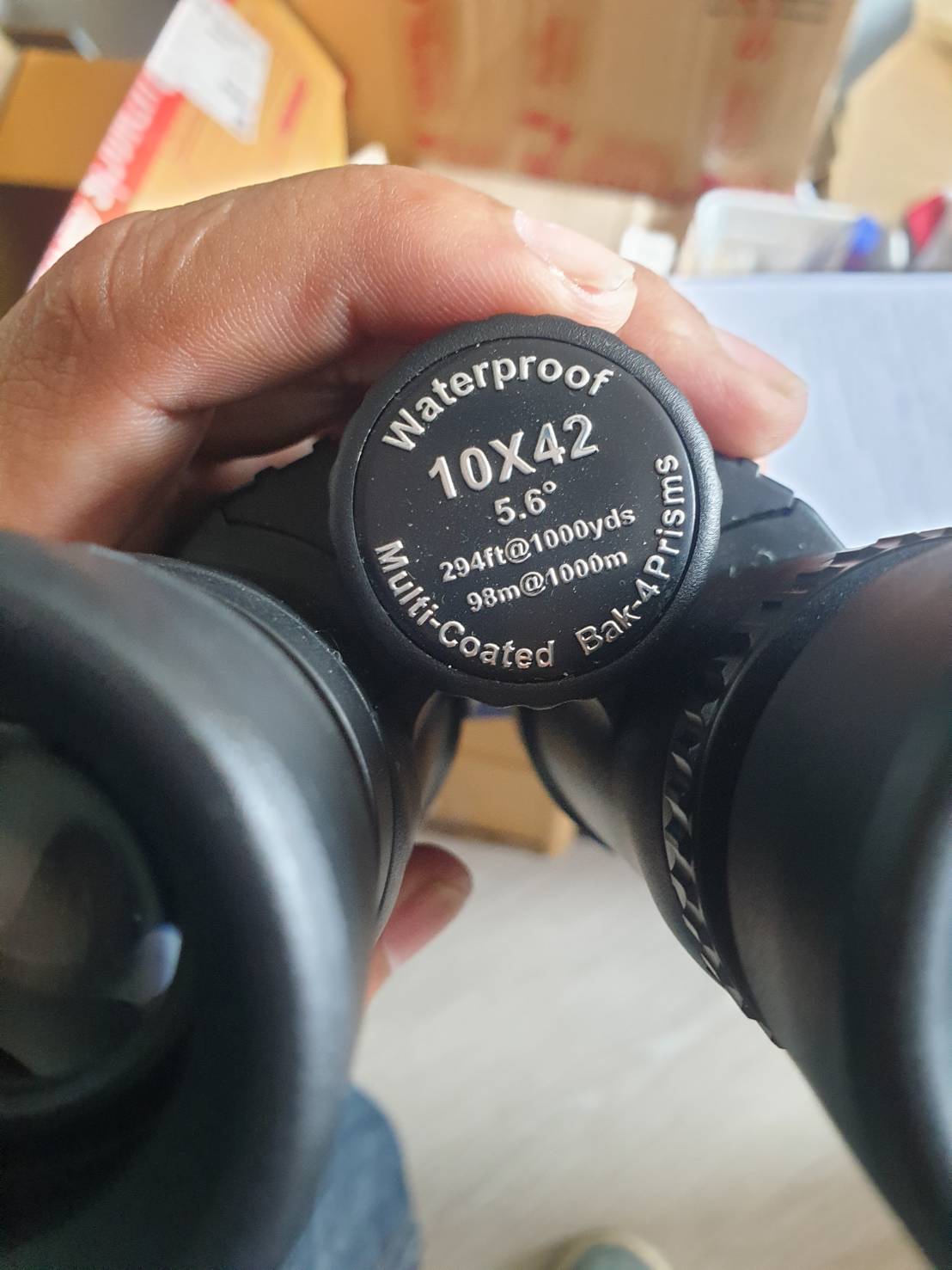 กล้องส่องทางไกลกันน้ำสำหรับการส่องสัตว์ 10x42 รุ่น 100 (สีดำ) | Waterproof hunting binoculars 100 10x42 - black