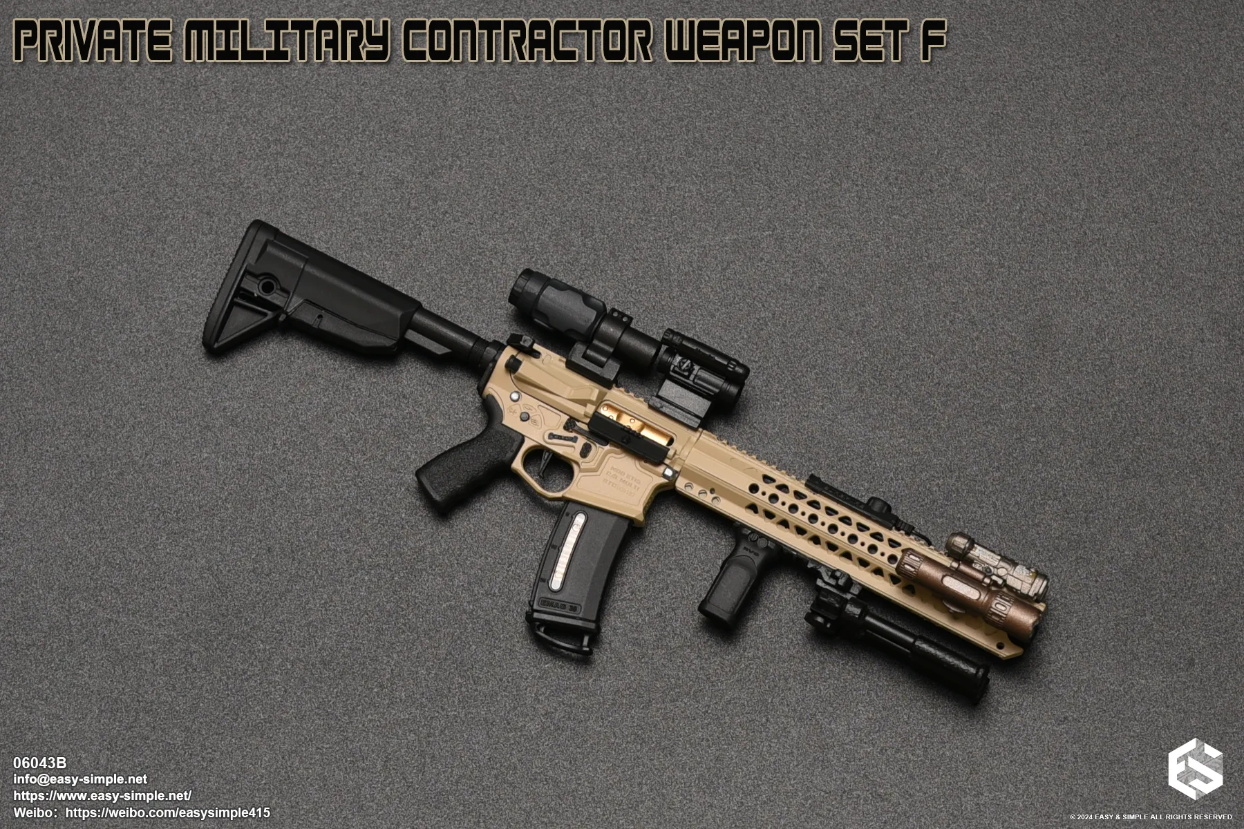 [พร้อมส่ง] "Easy&Simple 06043 1/6 : Private Mlitary Contractor Weapon Set F รหัส B "