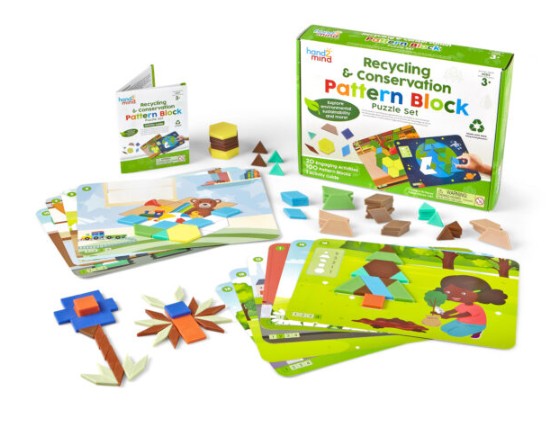 ชุดเกมบล็อกรูปปริศนาการรีไซเคิลและการอนุรักษ์ ธรรมชาติ ของเล่นเสริมพัฒนาการ ,ของเล่นเสริมทักษะ,ของเล่นเด็ก, สื่อการสอนอนุบาล