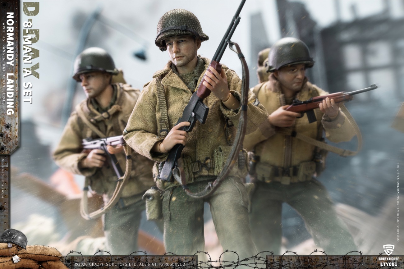 [สั่งจอง] Crazy Figure LTY001 1/12 : WWII U.S. Army On D-Day Deluxe Edition