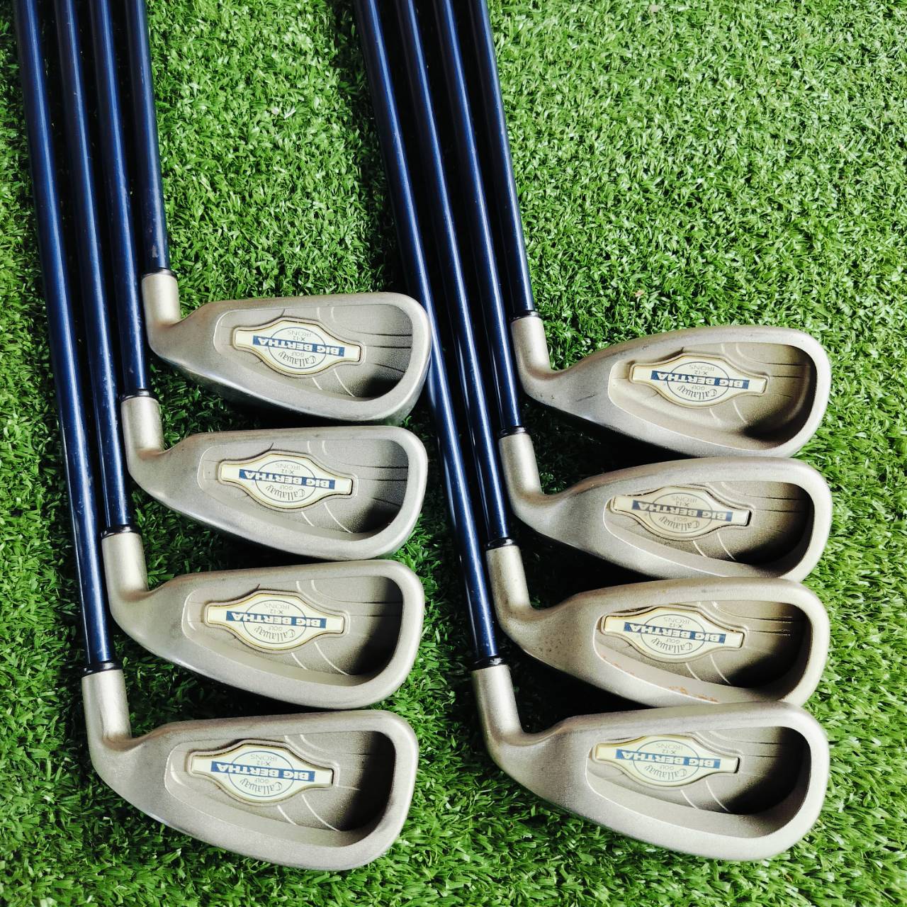 ชุดเหล็ก Callaway X-12 ก้าน RCH99 FLEX FIRM หรือ SR สภาพสวยมากๆ เดิมมากๆเลยค่ะ เป็นชุดที่ตีง่ายมาก และตีดีมาก ไม้กอล์ฟพรีเมี่ยมมือสอง ของแท้ By NakaraLuxurious