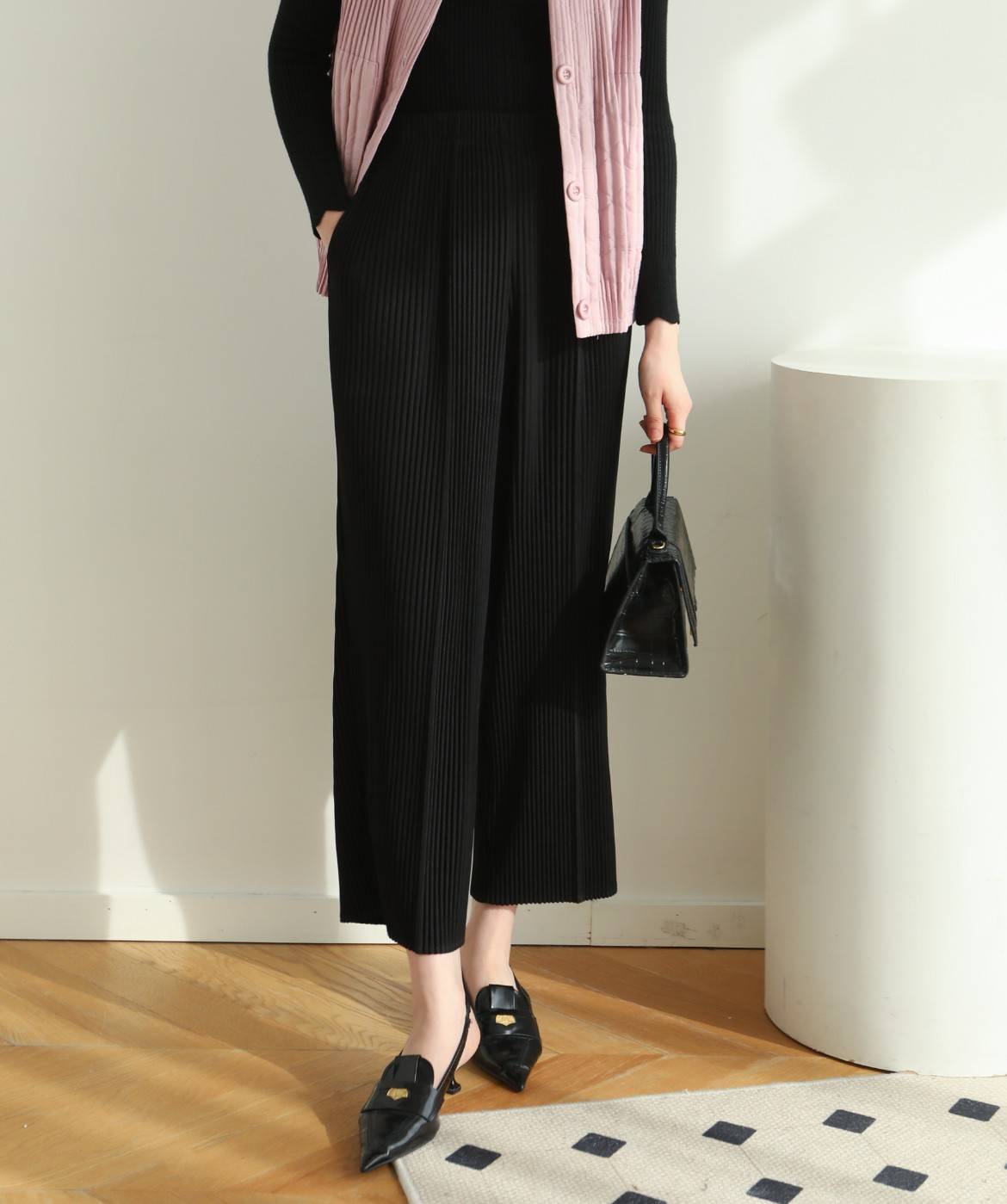 ยาว 36นิ้ว 2MUAY รุ่น GJO2255 กางเกงผู้หญิง กางเกงพลีทคุณภาพ 13สี FREE SIZE THICK STRAIGHT PLEATED PANTS