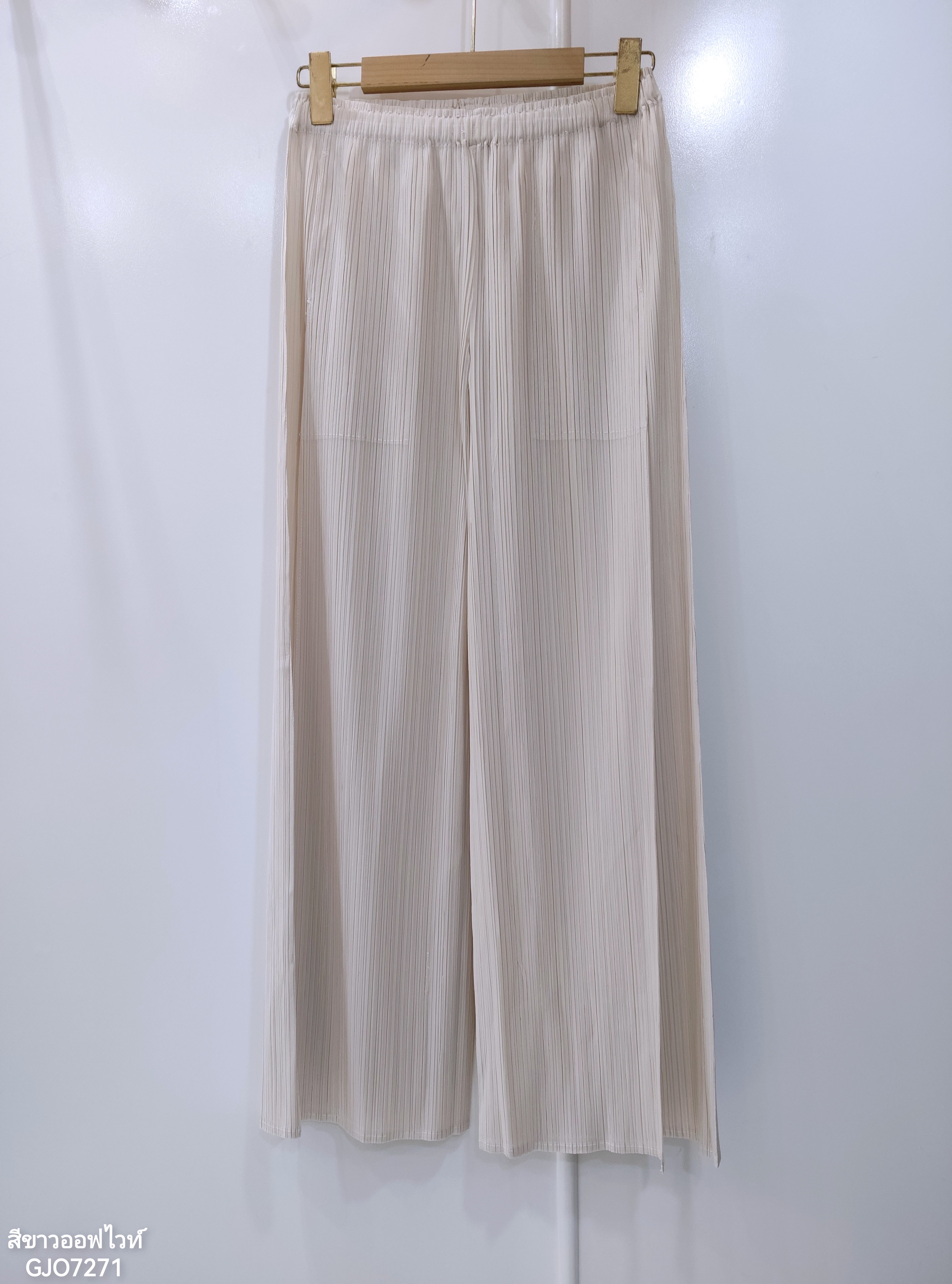 เพิ่มสีใหม่ ยาว37นิ้ว! 2MUAY รุ่น GJO7271 กางเกงอัดพลีทงานคุณภาพ BAT STRAIGHT LAYER PLEATED PANTS 18สี FREE SIZE