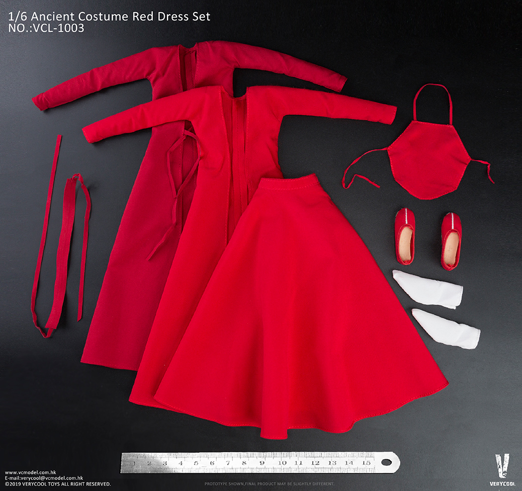 [สั่งจอง] VERYCOOL VCL-1003 ACCESSORIES SERIES ：1/6 Ancient Costume Red Dress Set [reprint]