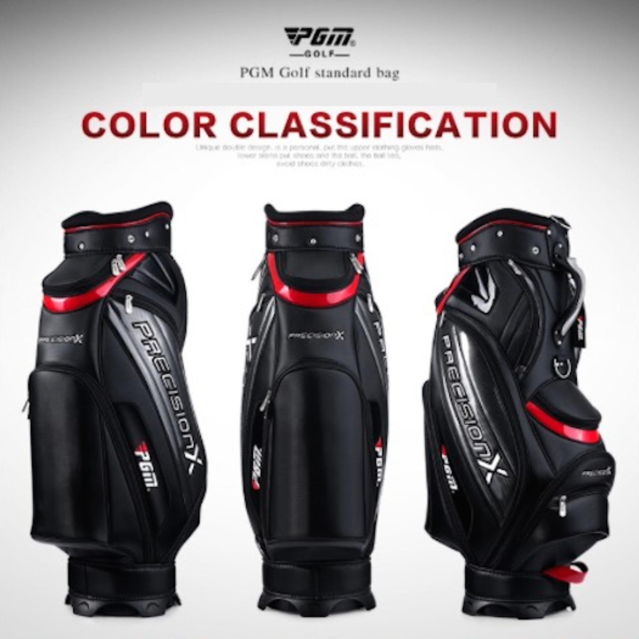 GOLF BAG PU WATER PROOF ถุงกอล์ฟ PGM QB034 กันน้ำ คุณภาพสูง เกรดพรีเมี่ยม ( 1 pcs. )