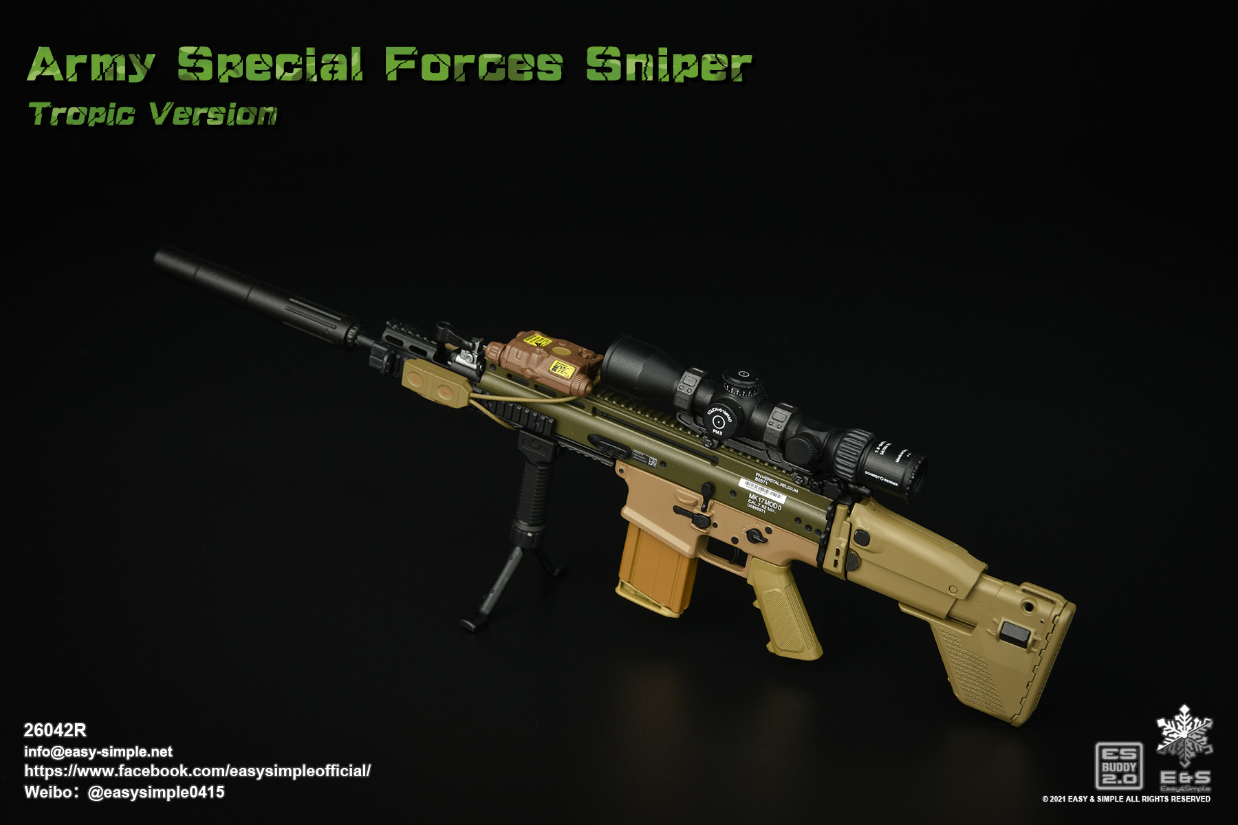 [สั่งจอง] Easy&Simple 26042R 1/6 : Army Special Forces Sniper Tropic Version