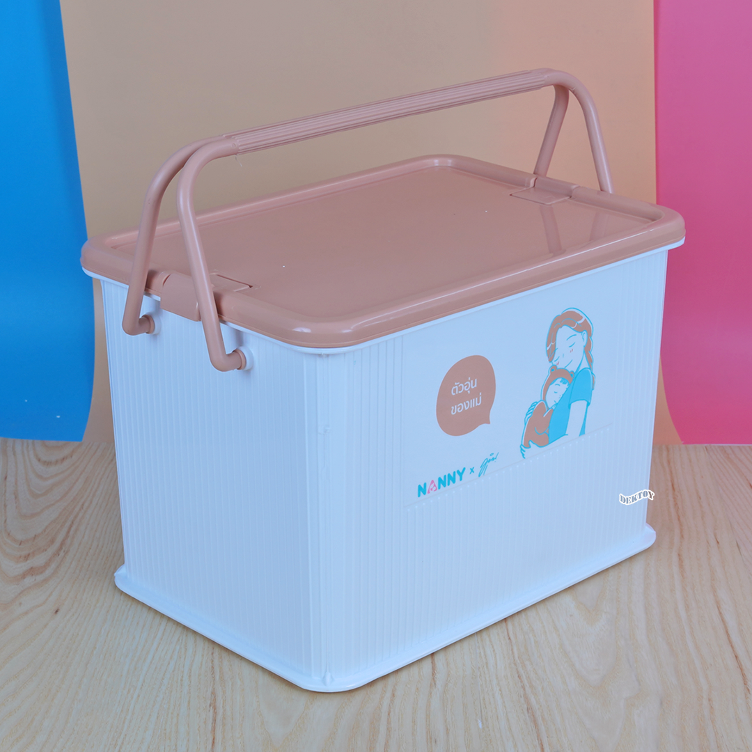 NANNY แนนนี่ กล่องเก็บของเอนกประสงค์ เก็บของใช้ ของเตรียมคลอด 3040MU ลายมุนิน 1 ชิ้นคละลาย