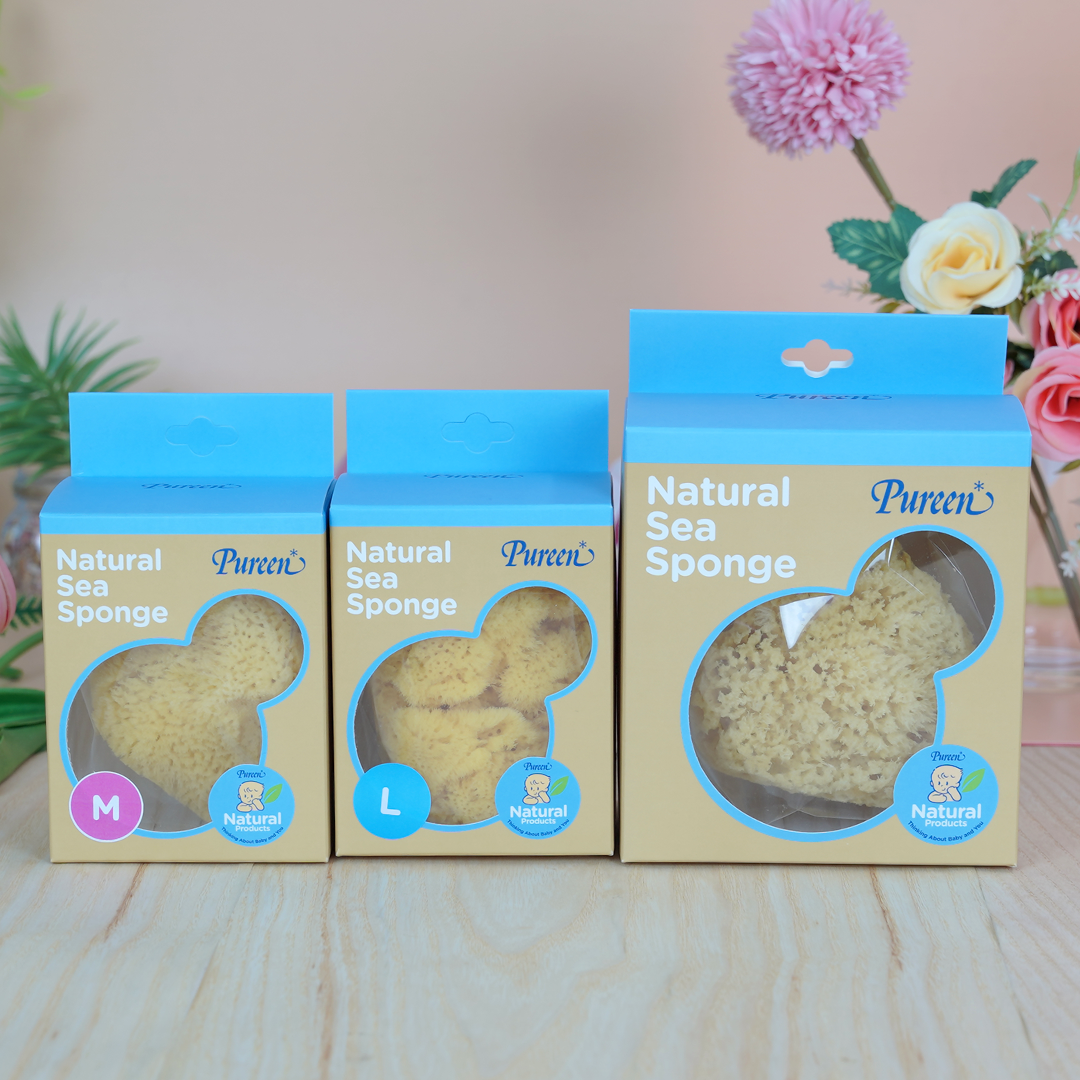Pureen เพียวรีน ฟองน้ำแท้ธรรมชาติเพียวรีน ไซส์ L
