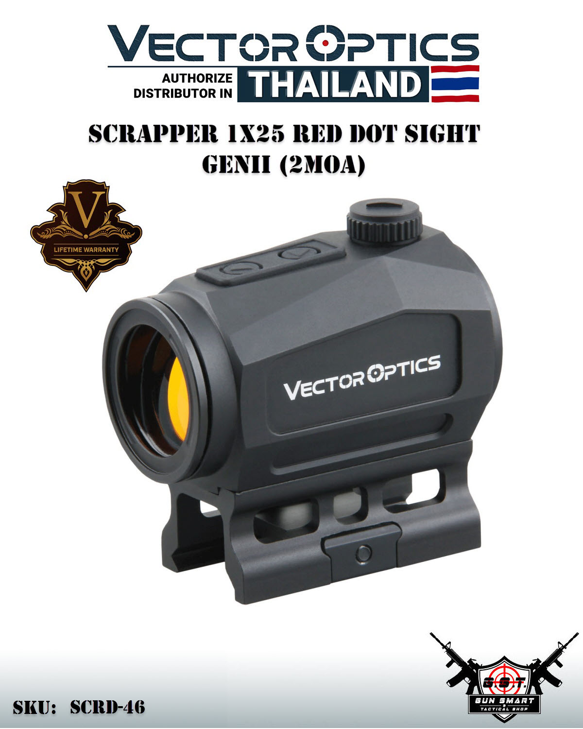 SCRAPPER 1X25 RED DOT SIGHT GENII (2MOA)