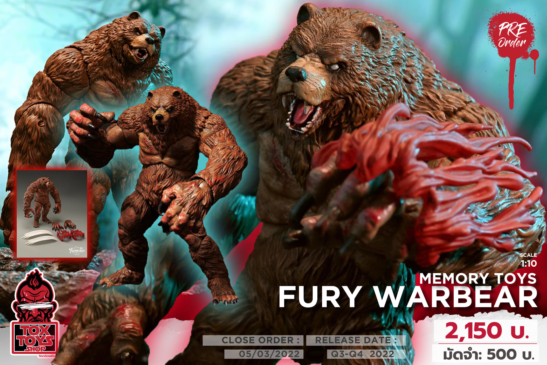 [สั่งจอง]Memory toys 1/10 : fury warbear - Ursa Major