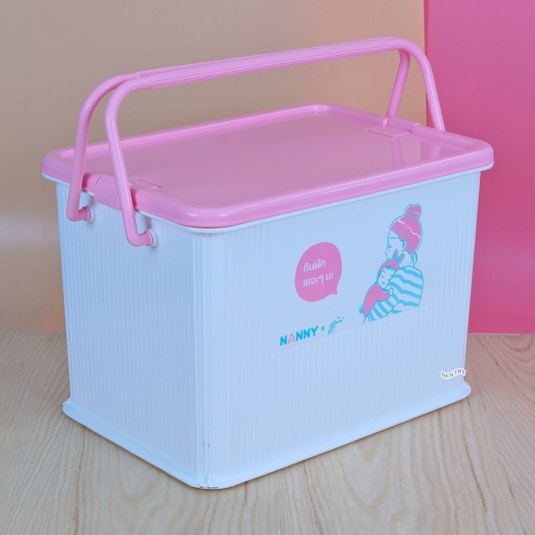 NANNY แนนนี่ กล่องเก็บของเอนกประสงค์ เก็บของใช้ ของเตรียมคลอด 3040MU ลายมุนิน 1 ชิ้นคละลาย