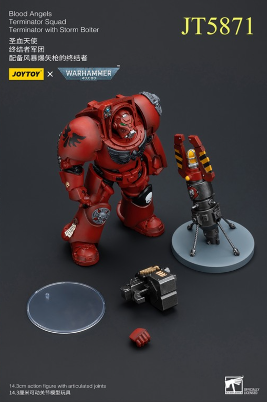 [พร้อมส่ง] Joytoy 1/18 -- Blood Angels Terminator Squad --- JT5871 : Terminator with Storm Bolter
