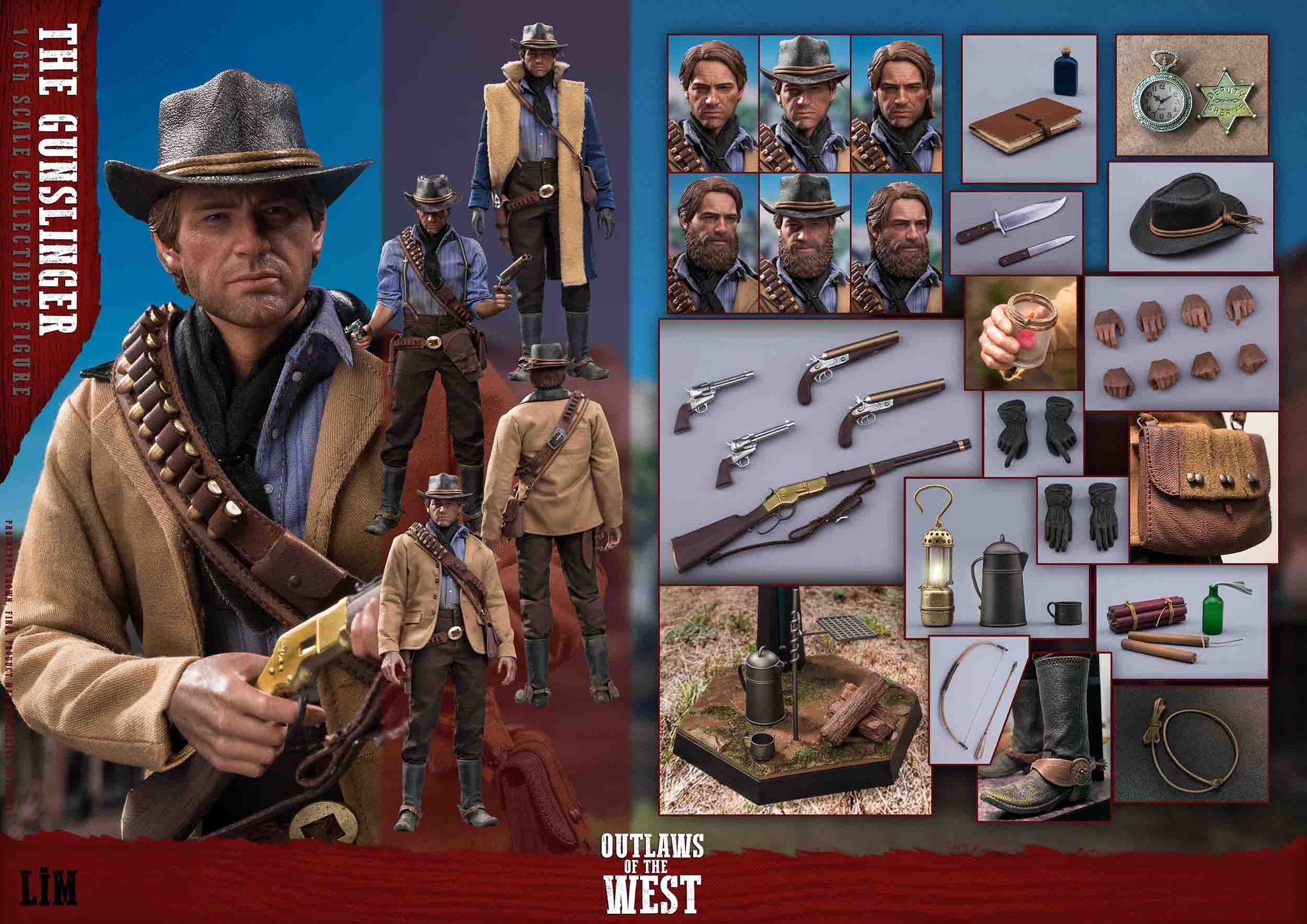 [สั่งจอง] Limtoys LIM008 1/6 : GUNSLINGER OUTLAWS OF THE WEST [Re-issue]