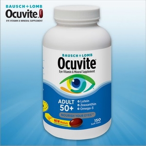 Bausch & Lomb Ocuvite Eye Vitamin Adult 50+ Formula ขนาด 150 Soft Gels วิตามินบำรุงสายตา สำหรับผู้สูงอายุ ขายดีมาก
