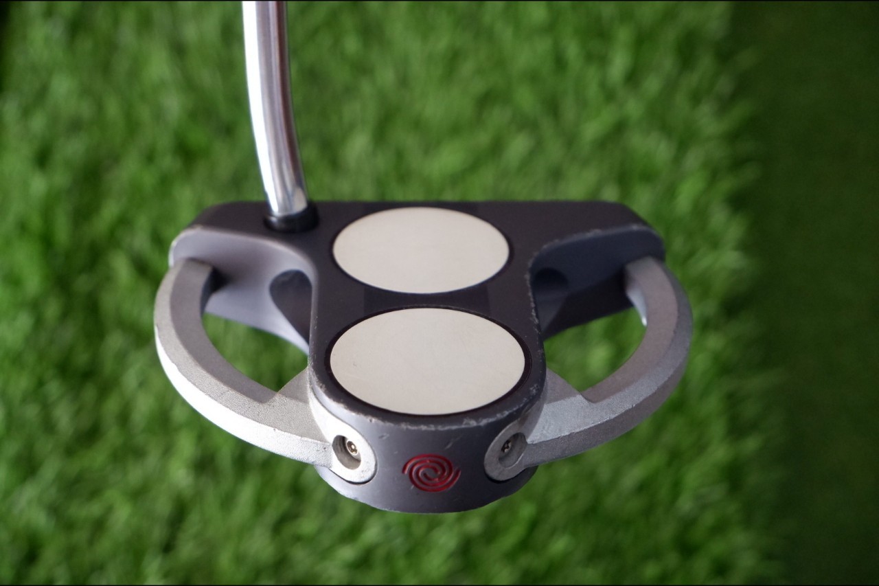 PUTTER ODYSSEY WHITE STEEL 2BALL SRT