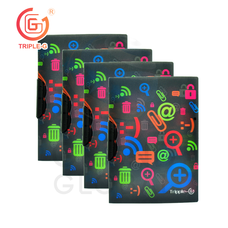 Triple-G แฟ้มใส่เอกสารขนาด A4 ลายแฟนซี 3มิติ แบบหนีบ แพ๊ค 4 ชิ้น