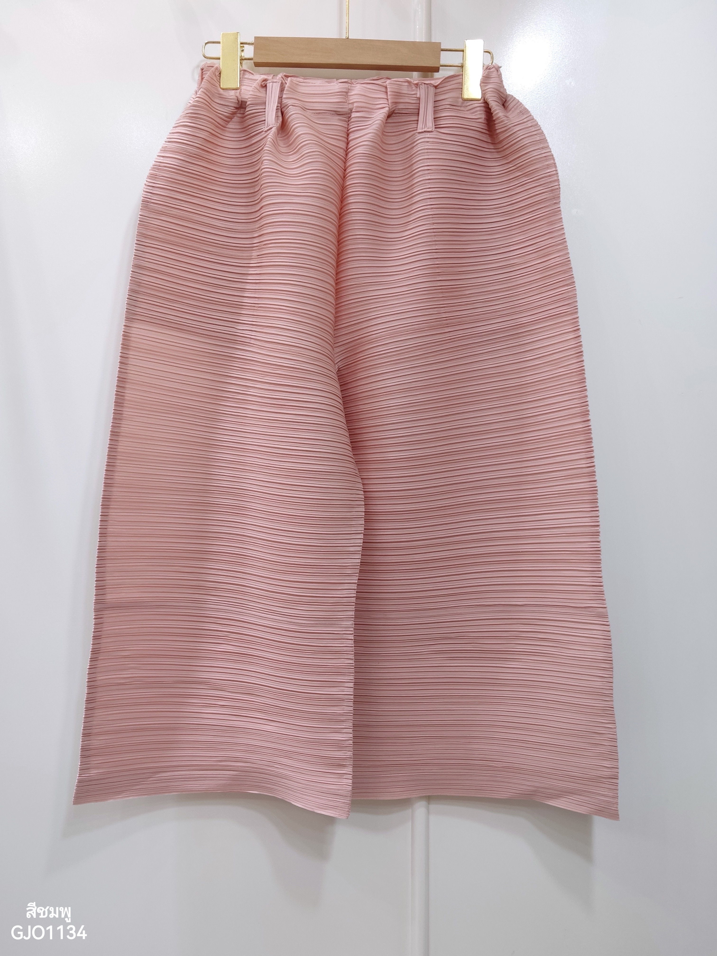 ยาว 32นิ้ว!! 2MUAY รุ่น GJO1134 กางเกงพลีทคุณภาพ CROPPED WIDE LEG PLEATED PANTS 12 สี FREE SIZE