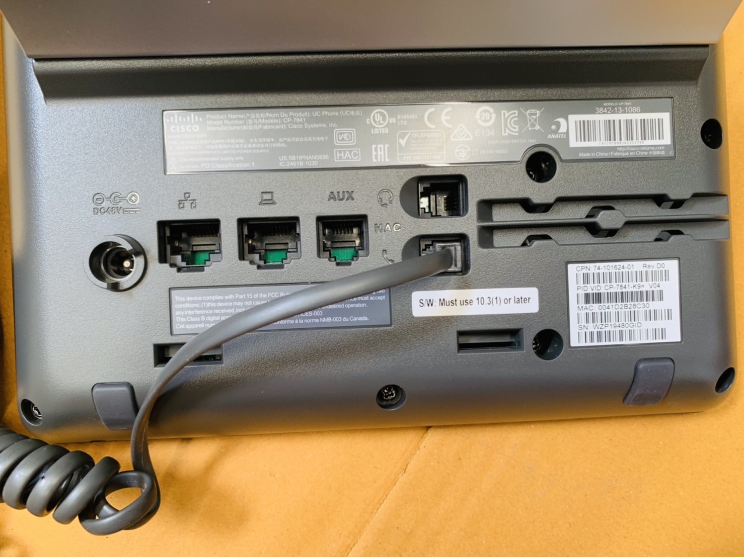 IP Phone CP-7841-K9 = (Cisco UC Phone 7841) (ราคานี้ไม่รวม Adapter)