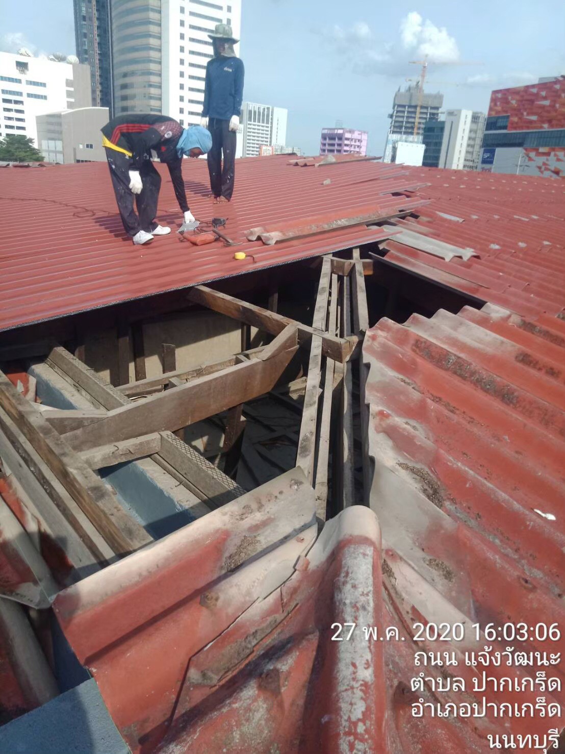 ดุริยางค์ตำรวจ(ปากเกร็ด) ปรับปรุงหลังคา,ฝ้า,เพดาน