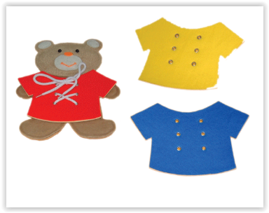 ชุดหัดร้อยเชือก ลูกหมีแต่งตัว ของเล่นเสริมพัฒนาการ ,ของเล่นเสริมทักษะ,ของเล่นเด็ก, สื่อการสอนอนุบาล