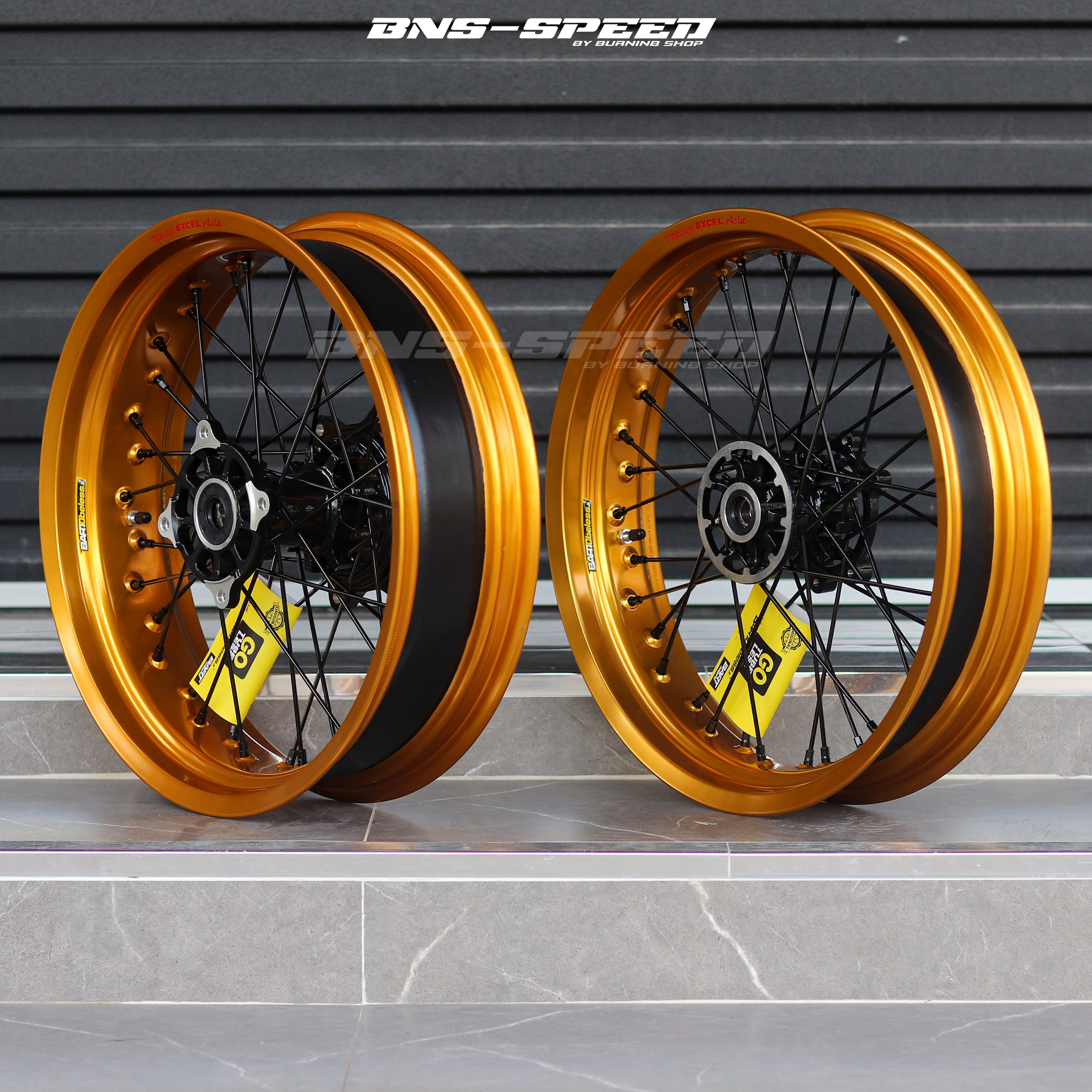 ชุดล้อโมตาด Bartubeless CRF250/300L M RALLY สีทอง