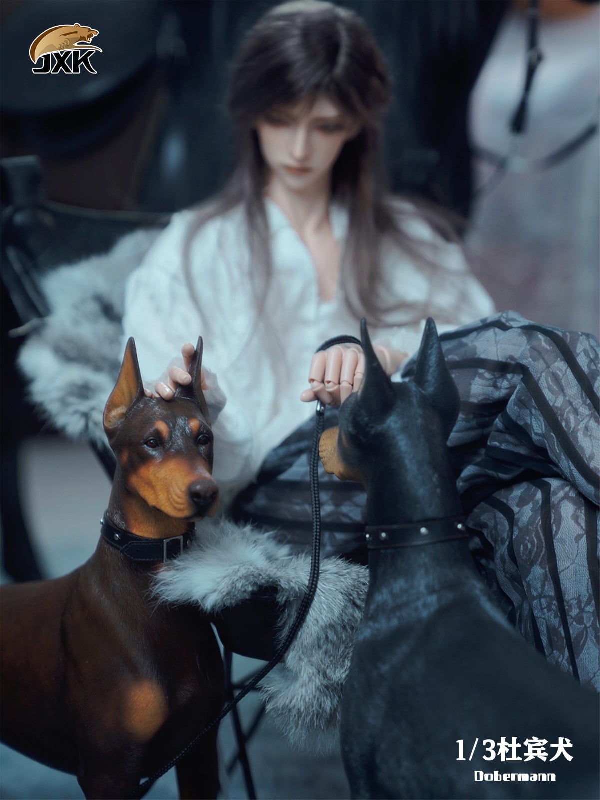 [สั่งจอง]JXK X32102 1/3 : Doberman Animal Model