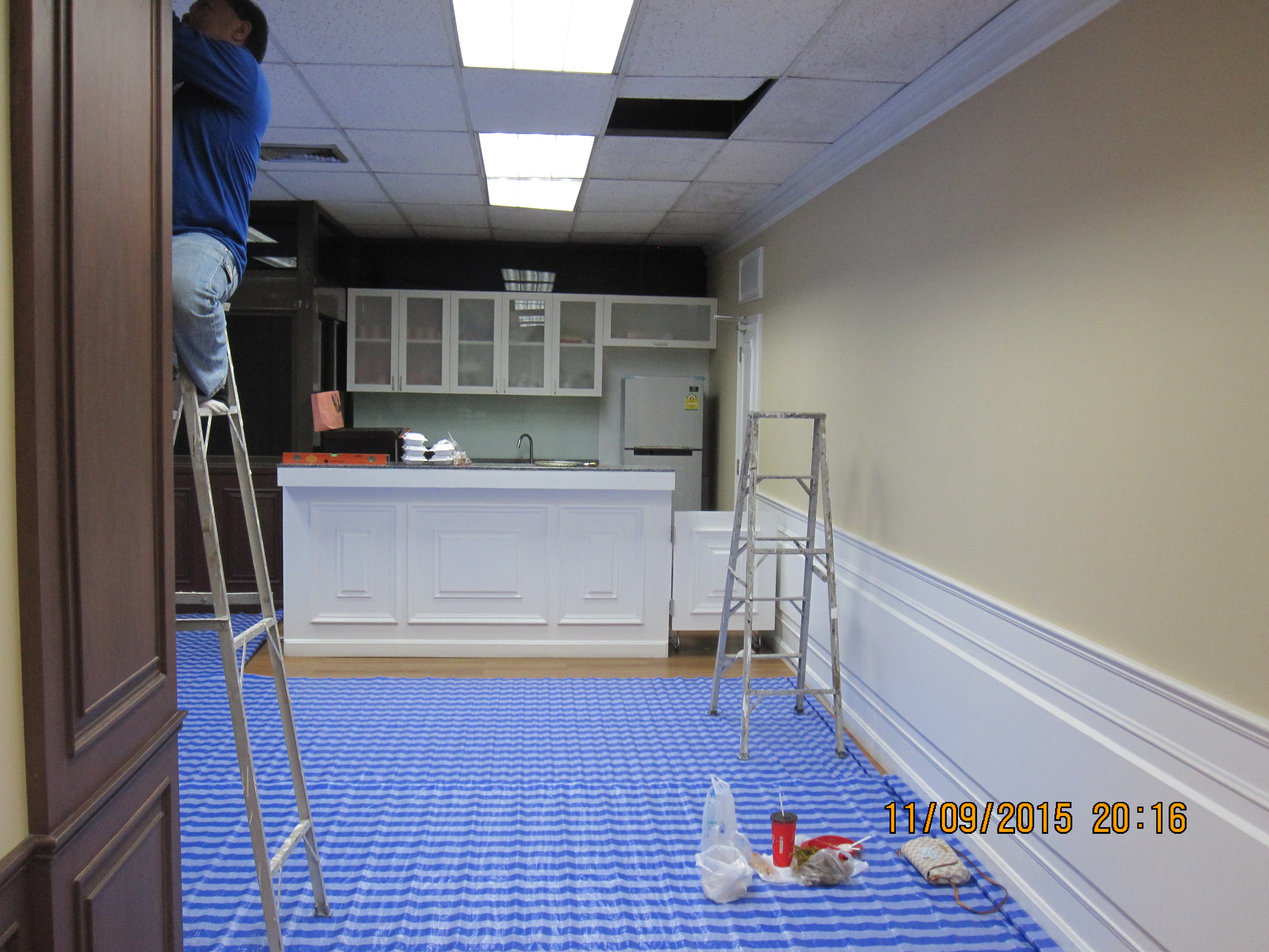 งานกองทัพบก ทำฝ้าไฟเบอร์ใหม่ รีโนเวท ซ่อมแซม