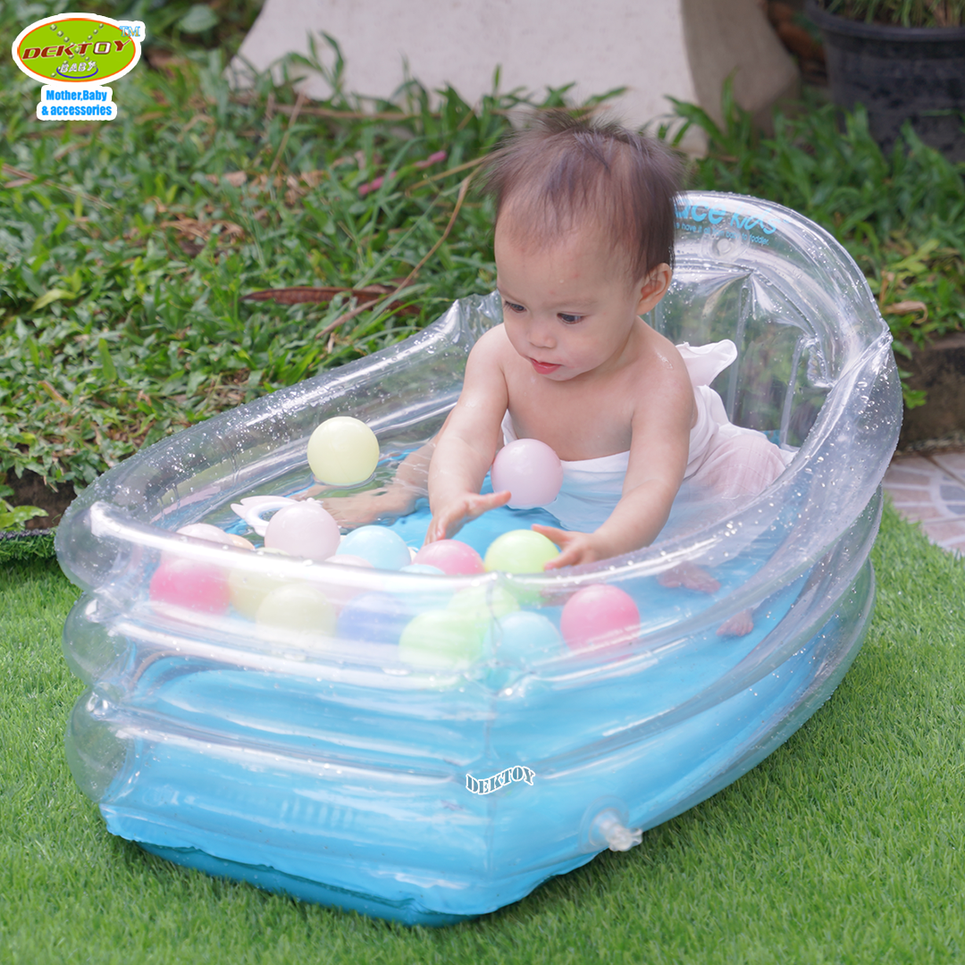 Gracekids เกรซคิดส์ อ่างอาบน้ำ เป่าลมสำหรับเด็ก แถมสูบลมแบบเหยียบ