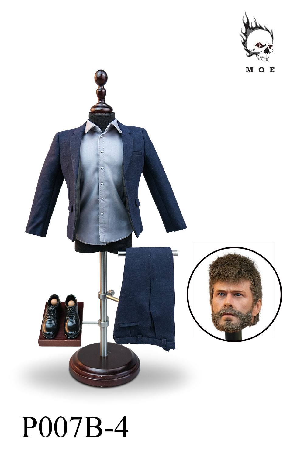 [สั่งจอง]MOETOYS P007A/B/C 1/6 : Mens Head Sculpt & Narrow Shoulder Suit