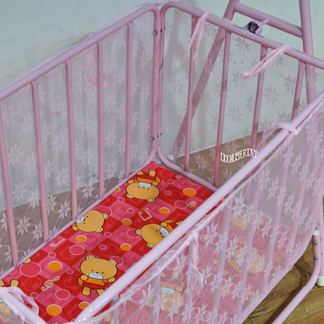 เปลเด็ก เปลลูกกรง NF B101สีชมพู