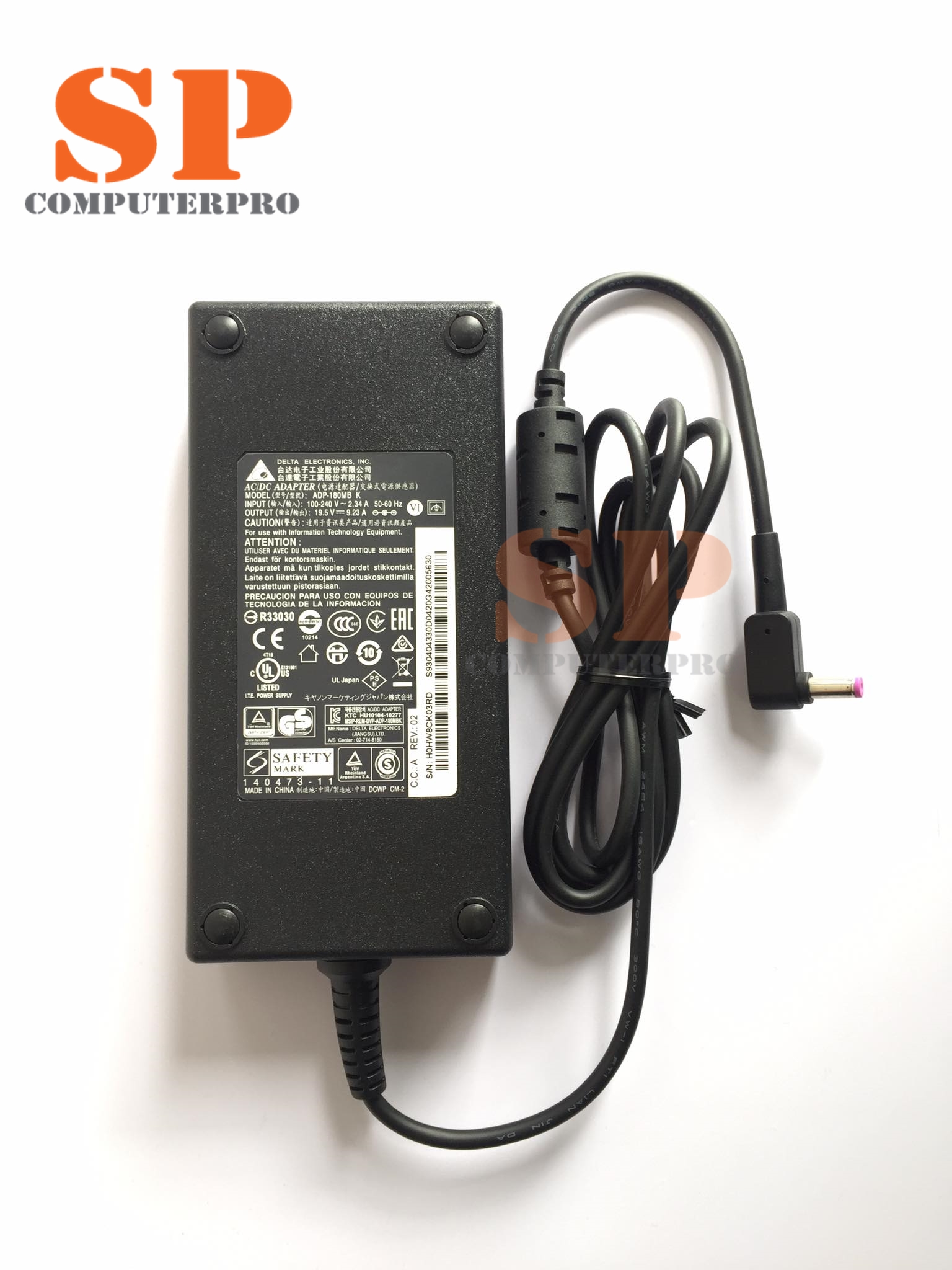 ADAPTER ACER อแดปเตอร์ของแท้ ACER Predator G3-571 G3-572 NITRO 5 AN515-52 19.5V 9.23A หัว 5.5*1.7 180W