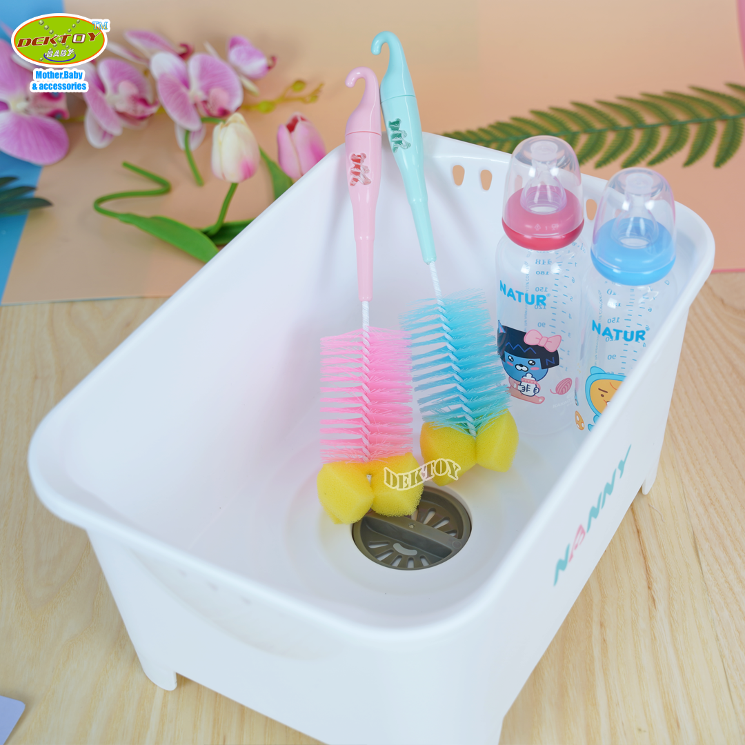 Gracekids เกรซคิดส์ เฮเธอร์ แปรงล้างขวดนมไนล่อนหัวฟองน้ำ