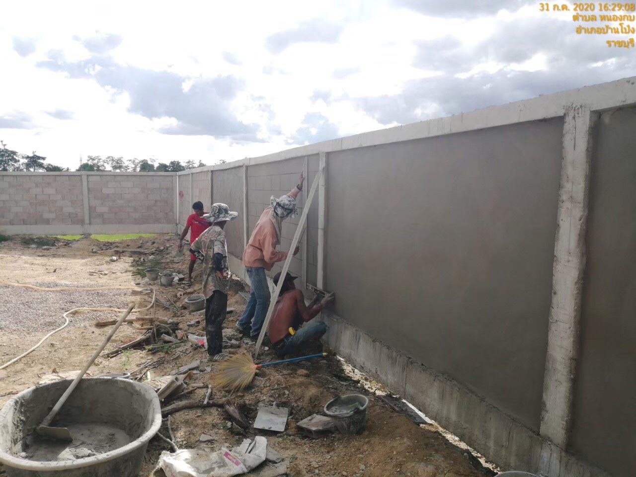 ขนส่ง(บ้านโป่ง) ก่อสร้างรั้วรอบขนส่ง