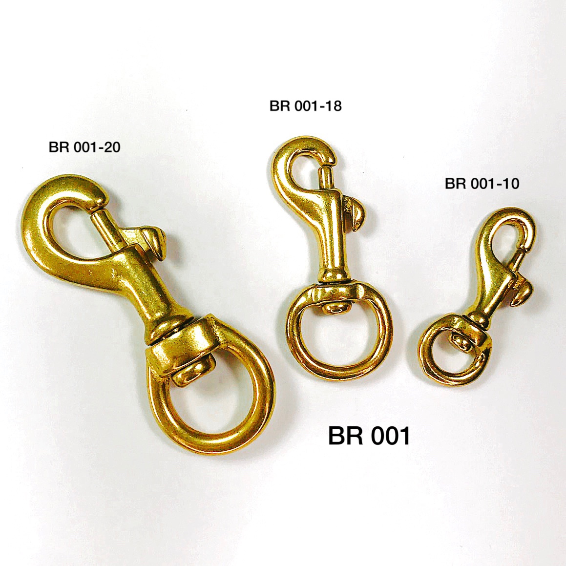 BR001 ตะขอกระเป๋า ตะขอคอหมาทองเหลืองแท้อะไหล่ทองเหลืองแท้ *** ราคาต่อชิ้น***