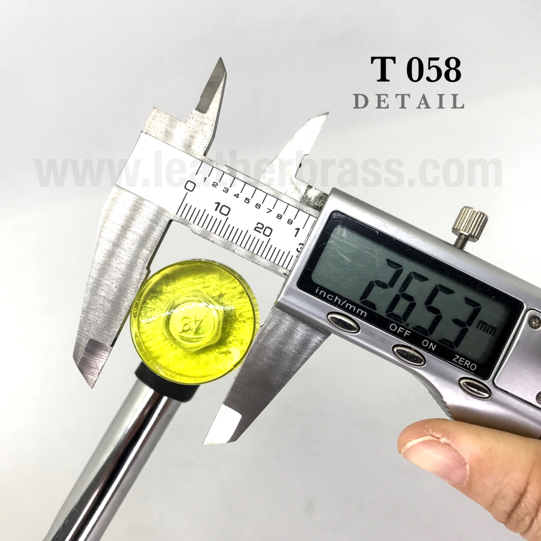 T058 ฆ้อนยางสำหรับใช้กับส้อมตอก และแท่งเจาะรูต่างๆ ถนอมส้อมตอก leatherbrass**ราคาต่ออัน**