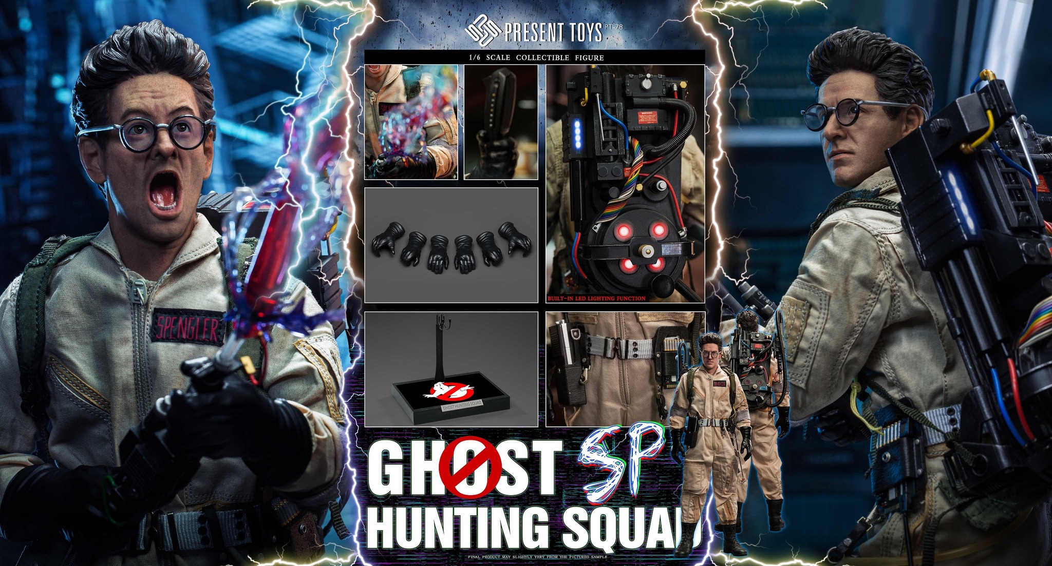[พร้อมส่ง] PRESENT TOYS 1/6 : Ghost hunting squad- PT-sp77/ PT-sp78 (SETคู่)