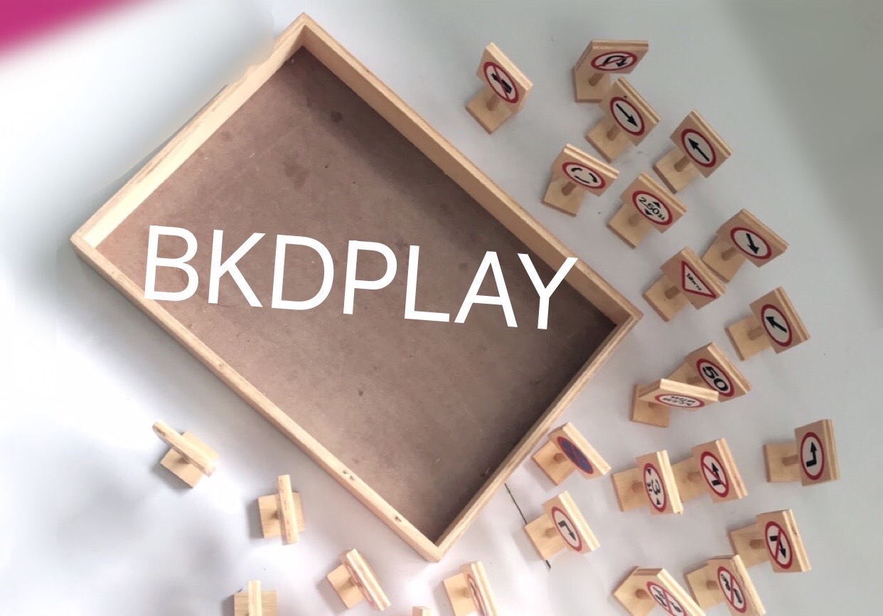 ชุดป้ายเครื่องหมายจราจร (ป้ายบังคับ) , ป้ายจราจร ของเล่นไม้, ของเล่นเสริมพัฒนาการ, ของเล่นเด็กอนุบาล, สื่อการสอนเด็กอนุบาล