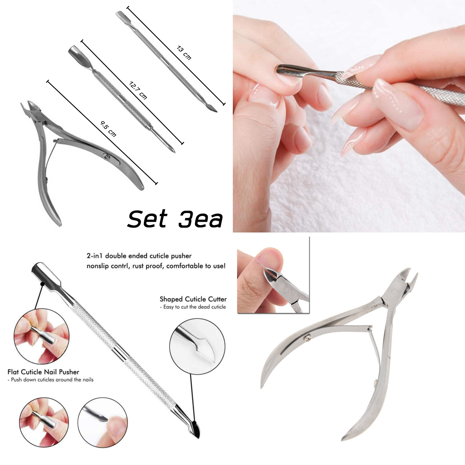 ชุดกรรไกรแต่งเล็บ ตัดหนัง มี2รุ่น กล่อง7ชิ้น/เซ็ต3ชิ้น กรรไกรตัดหนัง อุปกรณ์แต่งเล็บ สแตนเลส ขนาดเล็ก พกพาสะดวก
