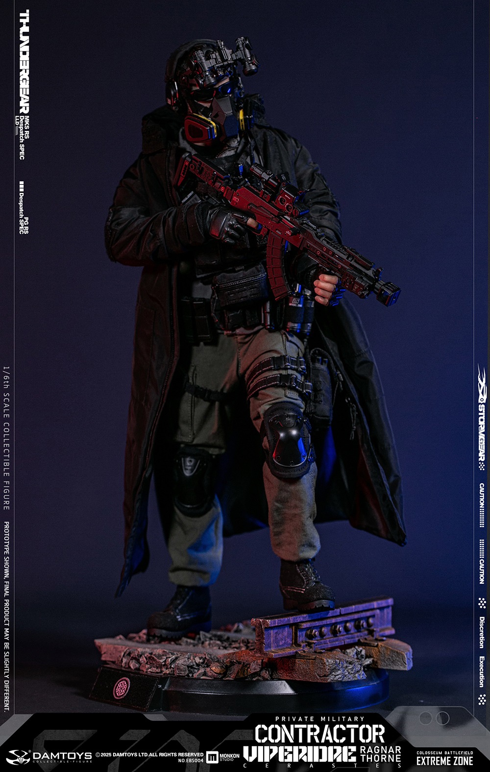 [สั่งจอง] DAMTOYS EBS004 1/6 : EXTREME ZONE PMC “VIPERIDAE CERASTES”RAGNAR THORNE Collectible Figure Specifications