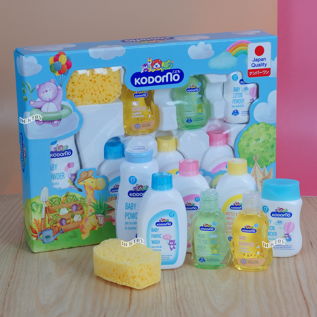 Kodomo โคโดโมะ ชุดของขวัญขนาดใหญ่สำหรับเด็กแรกเกิด 8 ชิ้น