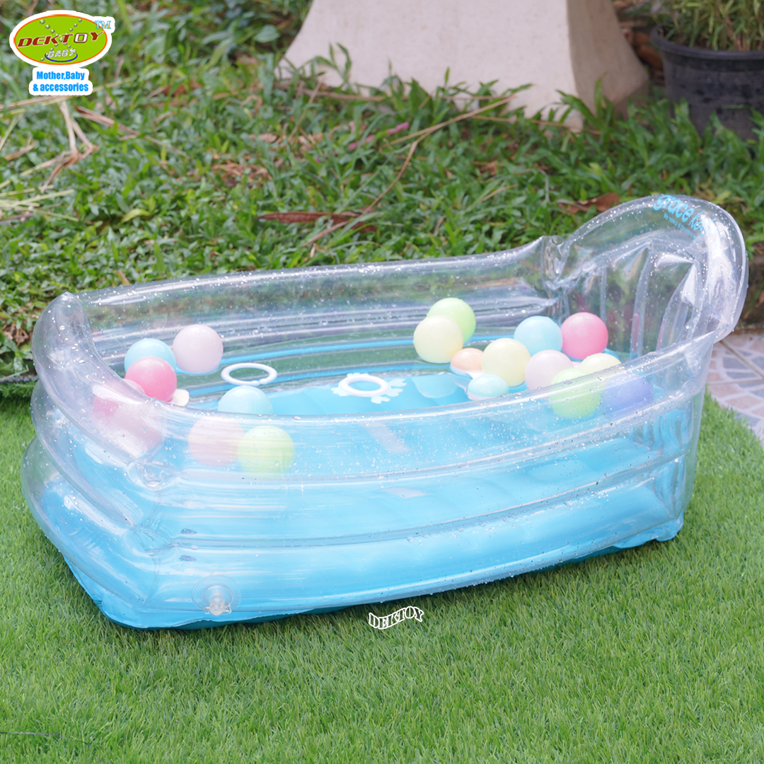 Gracekids เกรซคิดส์ อ่างอาบน้ำ เป่าลมสำหรับเด็ก แถมสูบลมแบบเหยียบ