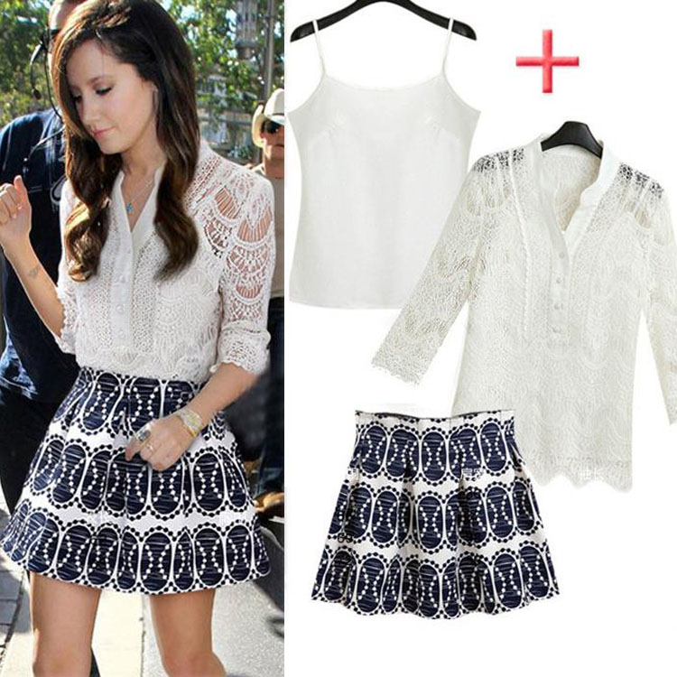 เสื้อผ้าเซ็ท 3 ชิ้น ชุดเสื้อกระโปรงพร้อมเสื้อซับใน (มี 2 ไซส์)